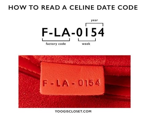 celine serial number checker|Celine date code printable.